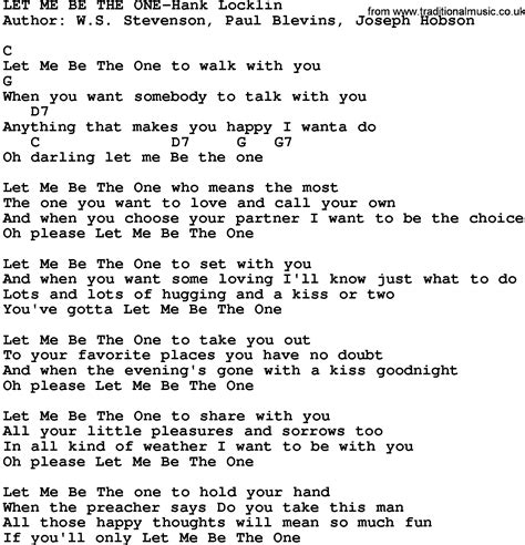 let me be the one lyrics|let me be the one lyrics chords.